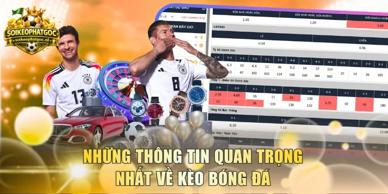 Những thông tin quan trọng nhất về kèo bóng đá 